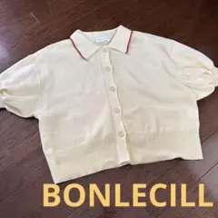 BONLECILL クリーム黄色 半袖ニット　フリーサイズ　数回着