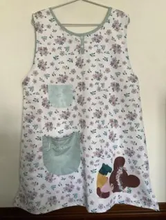 保育士⭐︎くまのがっこう⭐︎花柄エプロン