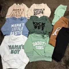 3〜6ヶ月用 ベビー トレーナー上下セット 9点