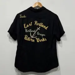 美品 50s 復刻 キングルイ テンストライク ボウリング シャツ M ブラックのサムネイル