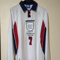 イングランド代表ユニフォーム 長袖 ベッカム7番 W杯98 UMBRO Mのサムネイル