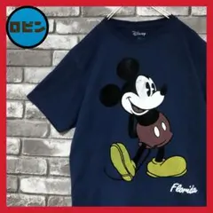 フロリダディズニーミッキーマウスtシャツTシャツDisnyキャラクターtee紺