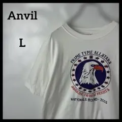 ホワイトtシャツ Anvil アンビル　90s 古着　アニマル　鳥　プリントのサムネイル