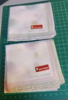 【新品・シール付】ピエールカルダン ハンカチ 2枚セット 綿100% 日本製