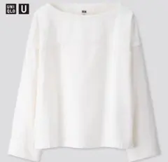 ユニクロユー　デニムプルオーバー　ボートネックブラウス