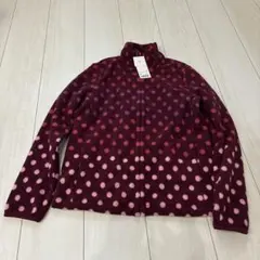 パープルドットフリースジャケット M