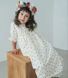 softcheese しまむら ワンピース 花柄 100