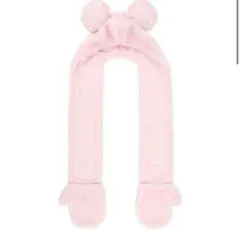 ミッキー　マフラーキャップ　ディズニーランド　ピンク