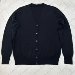 ユニクロ　Vネック カーディガン XLサイズ　黒