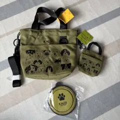 KALDI 犬イラスト 2wayショルダーバッグ 折りたたみボウル付きのサムネイル