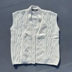 【極美品】アンドレアフェンツィ イタリア製 アンゴラ混 ケーブルニットベスト
