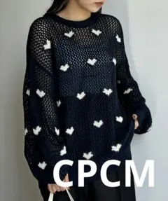 CPCM ハート柄 メッシュニットプルオーバーのサムネイル