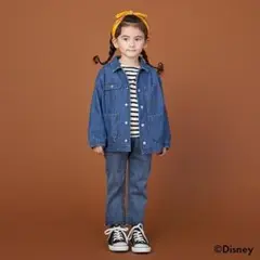 プティマイン　Disney ミッキー刺繍デニムジャケット