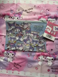 クロミ マイメロ フラットポーチ アメコミ風