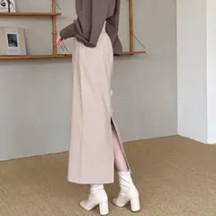 SG23 GRLバックスリットタイトスカート[dk1081]オフベージュ