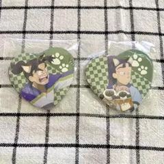 忍たま乱太郎 ナンジャタウン ハート缶バッジ 潮江文次郎＆立花仙蔵