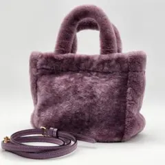 COACH Small Tote Shearling Purple CM177