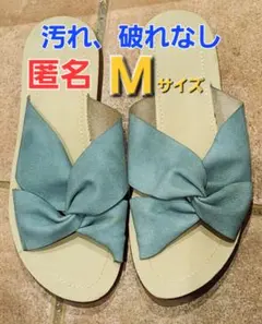 サンダル　Mサイズ　水色リボン　２PINK　女性用　美品　匿名　:::୨୧:::のサムネイル