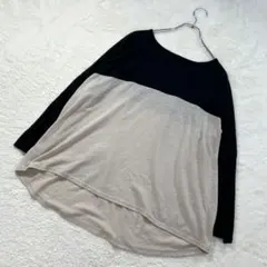 ☆ソーダライト/F/黒×ベージュ/バイカラー/ドルマンスリーブ/オーバーサイズ