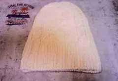 可愛い❗️ ケーブル編み ニット帽 アイボリー Fサイズ