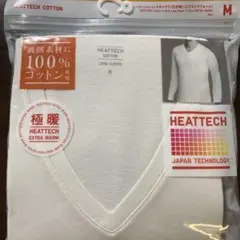 極暖HEATTECH コットンVネックT九分袖 M