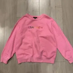 ピンク　刺繍　スウェット　トレーナー　M forever21