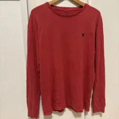POLO RALPH LAUREN M レッド長袖カットソー