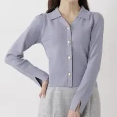 プロポーションボディドレッシング　トップス　衿付きニット