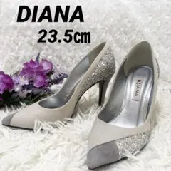 【美品✨】DIANA ダイアナ パンプス グリッター×スエード×レザー 切り替え