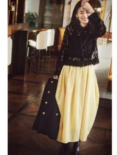 UNITED ARROWS◆フェザーチュールシャツ ブラック