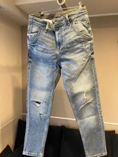 ZARA MAN ダメージライトブルーデニム