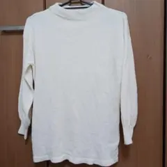 earth music&ecology アイボリーハイネックニット