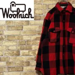 ウールリッチ　USA製　80s　ウールシャツジャケット　バファローチェック　L