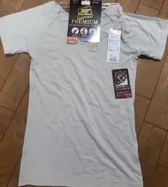 ライトグレー 半袖シャツ M 360°ストレッチ