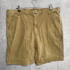 カーハート　ハーフパンツ　ショーツ　ブラウン　ワーク　ビックサイズW42