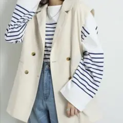チャオパニックティピー　ダブルボタンベスト　アイボリーのサムネイル