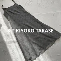 K.T. キャミワンピース 総柄 裏地付き 美品 M相当