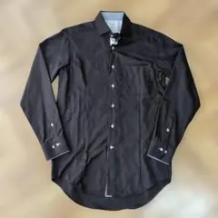 美品　renoma HOMME メンズ 長袖シャツ ブラック スリムフィット