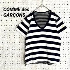 COMME des GARÇONS ボーダーTシャツ AD2001 ネイビー×白のサムネイル