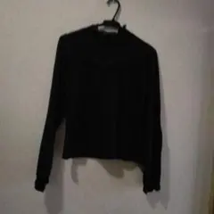 axes femme　黒 レース襟 長袖 トップス