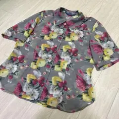 美品 GRACE Class フラワープリントシャツ ホワイト 38 - メルカリ