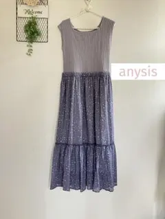 anysis リブニット　切り替え　ドッキング ノースリーブ　ワンピースのサムネイル