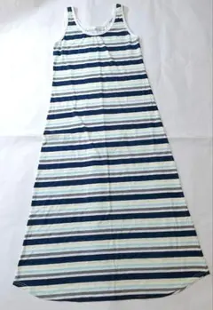 マキシスカート　ワンピース　ノースリーブ　ボーダー　M　まとめ割