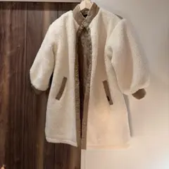 UNITED ARROWS ボアコート クリーム色 中綿