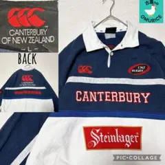 [希少]ヴィンテージCanterbury ラガーシャツ ネイビー　スタインラガー