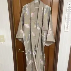 綿 レディース浴衣 ベージュ 蝶柄のサムネイル
