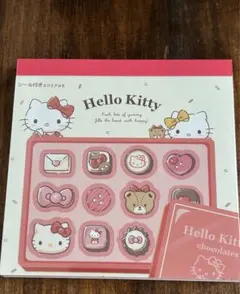 Sanrio ハローキティ　シール付きメモ帳　キティ　チョコ　タイニーチャム