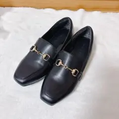 【FUWARAKU】フワラク黒バックルローファー3E 22.5cm 防水