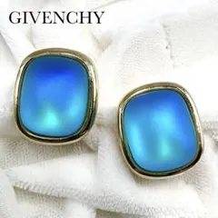 GIVENCHY ジバンシー ブルー　フロスト　イヤリング　希少ヴィンテージ