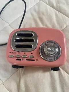 ピンク Bluetoothワイヤレススピーカー SDカード対応